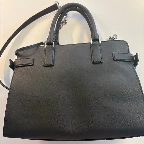 Michael Kors Black Satchel with Silver Accents - Picture 2 of 5